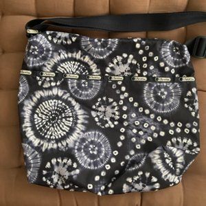 LeSportsac Messenger bag; tye-dye print